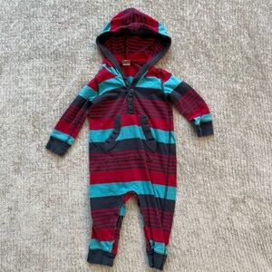Tea Collection Striped Romper‎ 6–12 Months Long Sleeve Cotton Playsuit